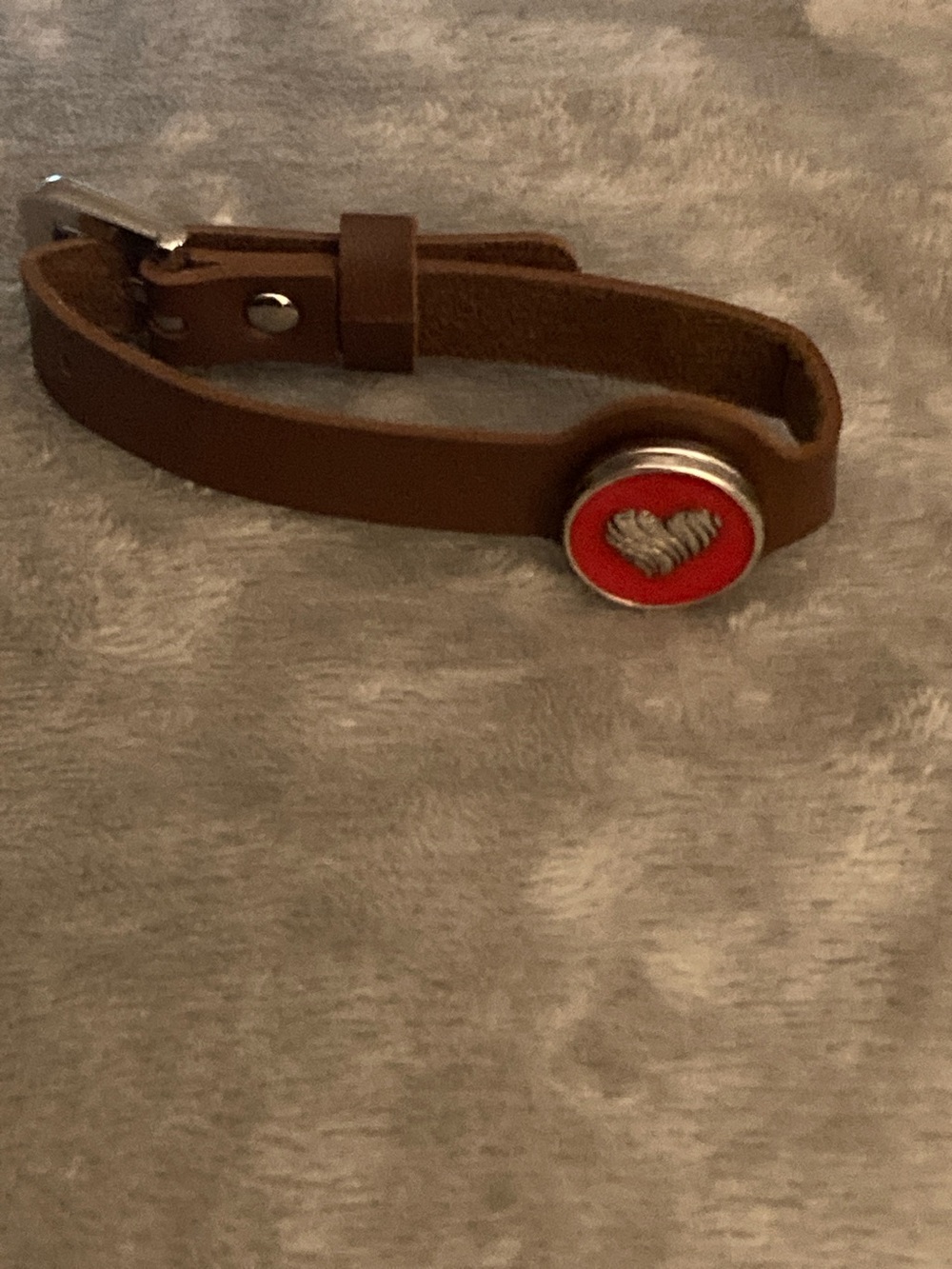 Brown faux leather interchangeable bracelet 2